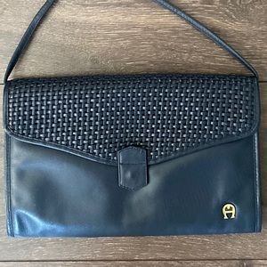 Etienne Aigner Vintage Clutch Navy